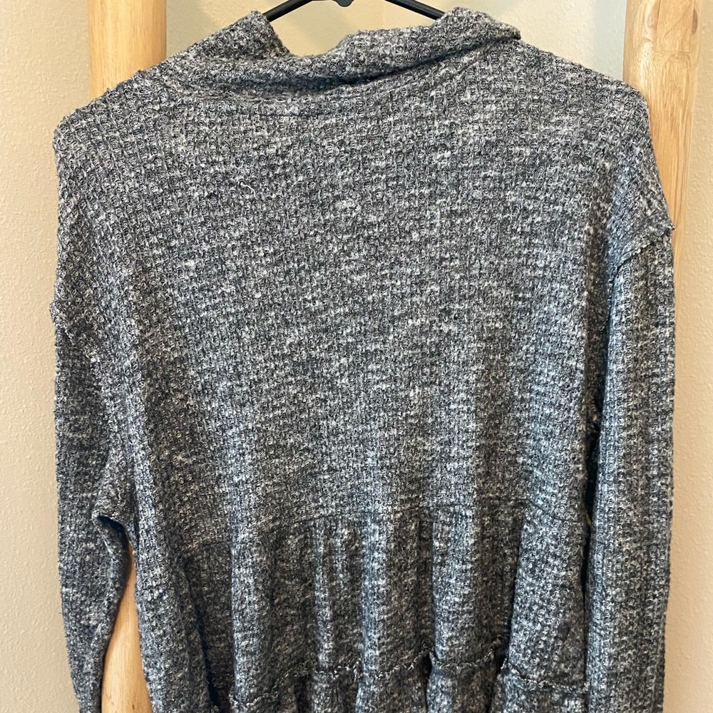 Anthropologie Eri + Ali Gray Peplum Sweater